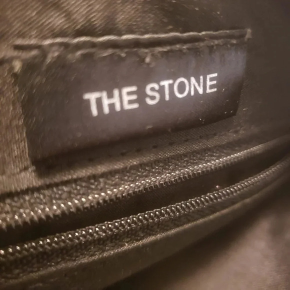 The Stone Black Faux Leather Womans Medium Mini  Backpack . - Picture 11 of 16